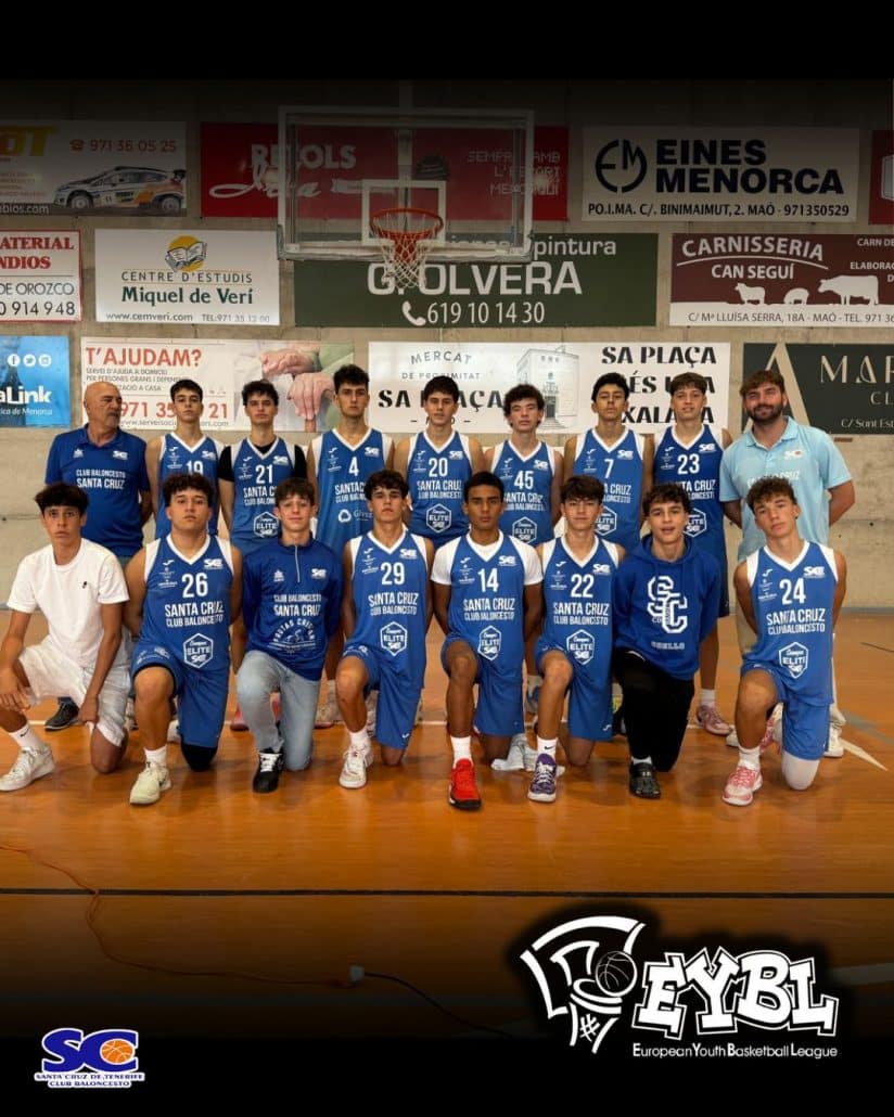 El Cadete Autonómico del CB Santa Cruz debuta en la EYBL U16 con una valiosa experiencia internacional en Menorca