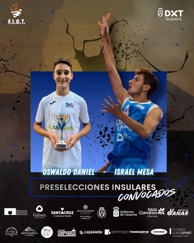 Oswaldo Daniel e Israel Mesa, convocados por las preselecciones insulares de baloncesto
