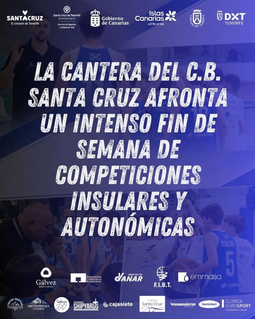 La cantera del C.B. Santa Cruz afronta un intenso fin de semana de competiciones insulares y autonómicas