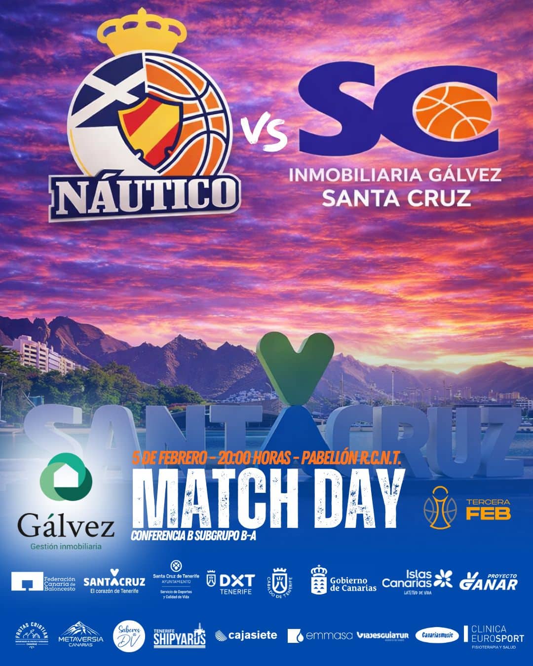 Cartel del partido - Próxima jornada Tercer Feb