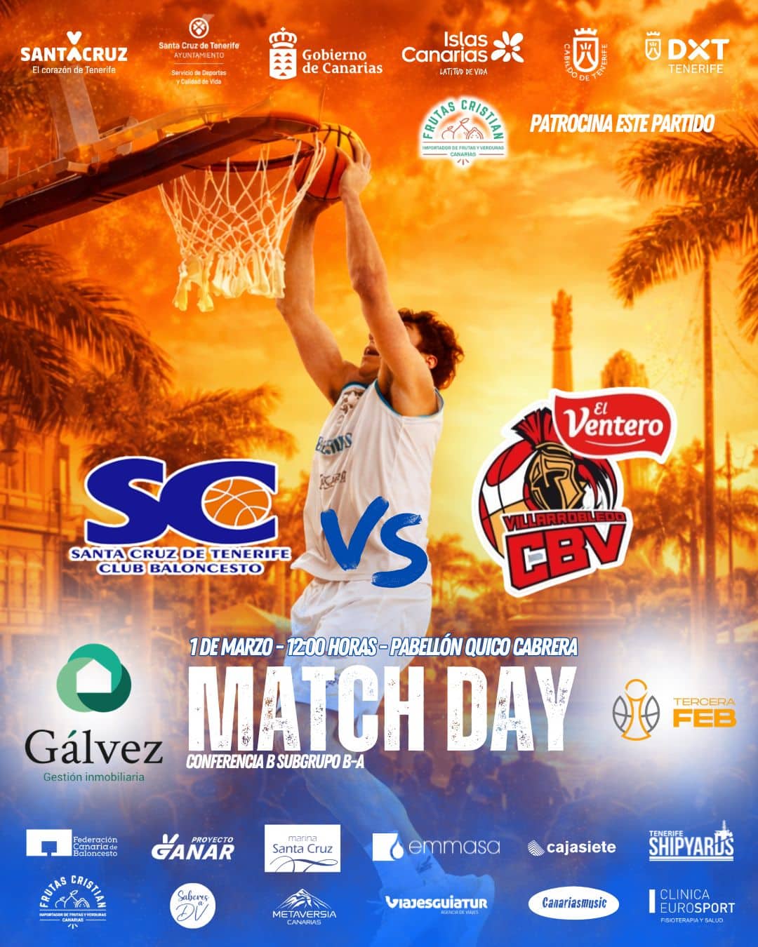 Cartel del partido - Próxima jornada Tercer Feb