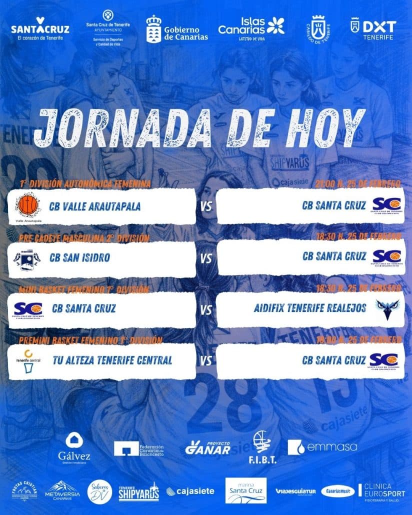 Hoy tenemos partidos de nuestros equipos en competiciones insulares y autonómicas.