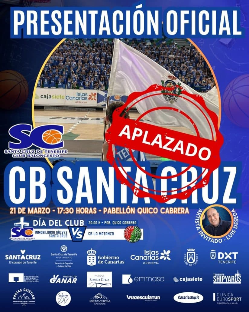 La borrasca ‘Therese’ obliga a suspender la presentación del CB Santa Cruz