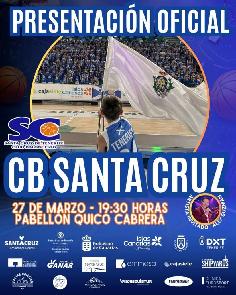 El CB Santa Cruz presenta este viernes 27 su temporada 2025-26 a las 19:30 horas en el Pabellón Quico Cabrera