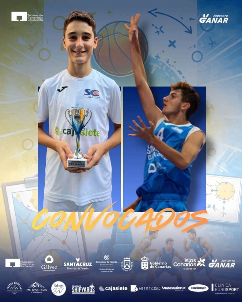 Oswaldo Daniel Torres e Israel Mesa, convocados por la Federación Canaria de Baloncesto