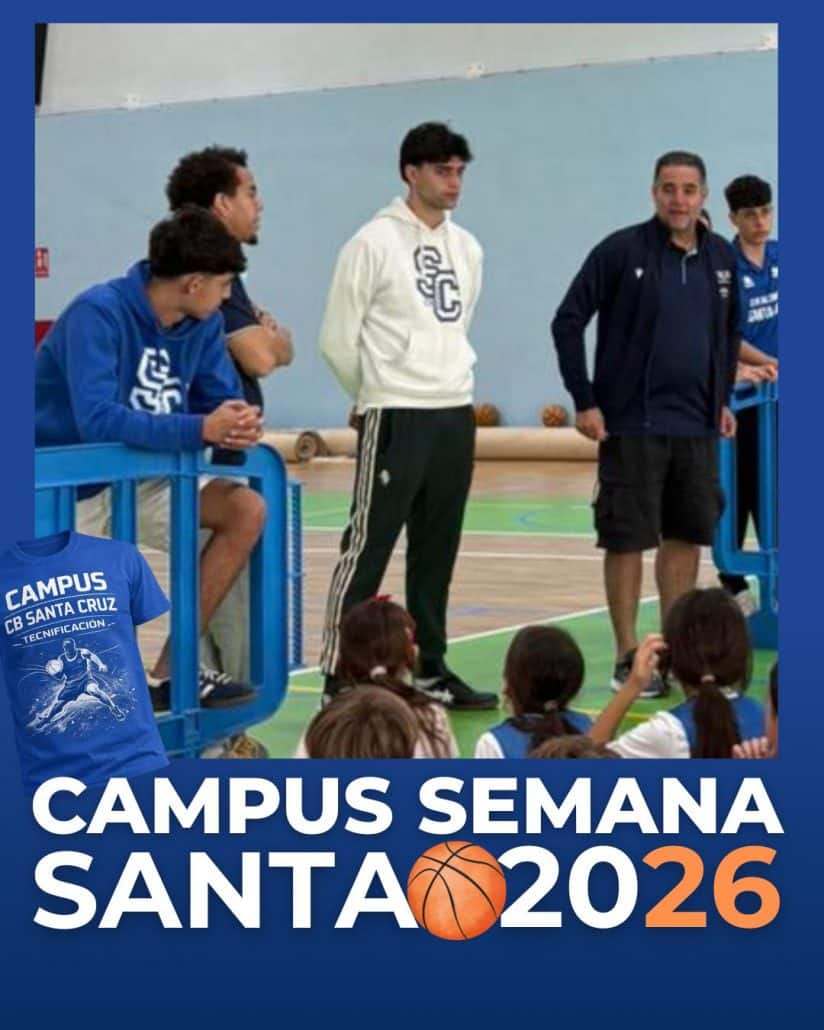 Los jugadores del Inmobiliaria Gálvez Santa Cruz visitan el Campus de Semana Santa