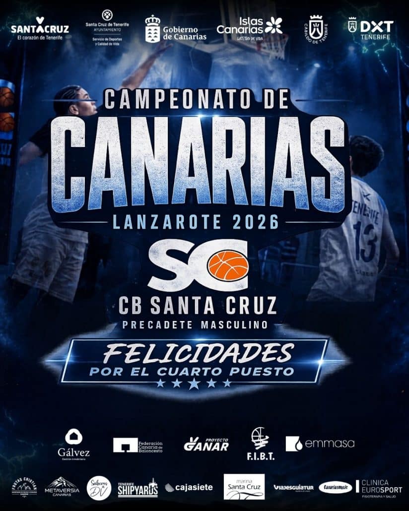 El C.B. Santa Cruz cierra una temporada histórica con un brillante cuarto puesto en el Campeonato de Canarias