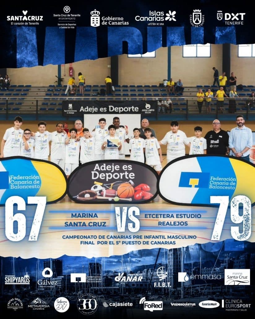 El Marina Santa Cruz finaliza el Campeonato de Canarias Preinfantil Masculino en una meritoria sexta posición