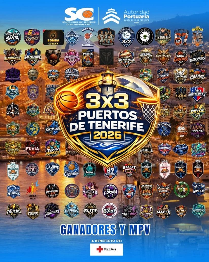 El 3×3 Puertos de Tenerife 2026 corona a sus campeones tras una jornada histórica de baloncesto en el Puerto de Santa Cruz