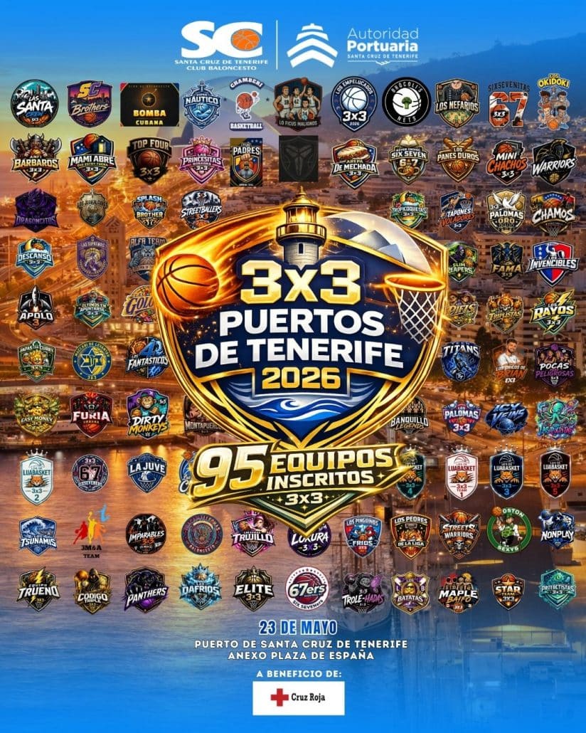 El Torneo 3×3 Puertos de Tenerife 2026 bate récord de inscripción con 95 equipos participantes