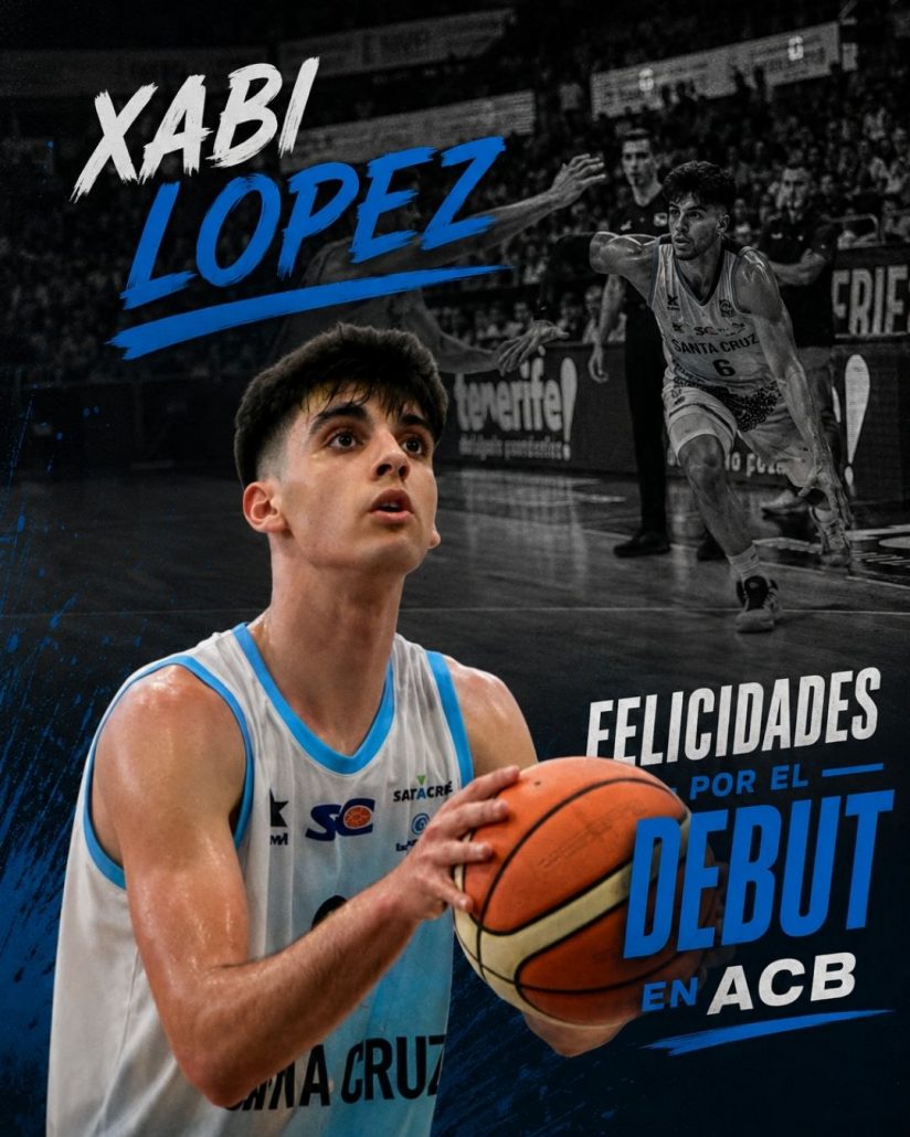 El CB Santa Cruz felicita a Xabi López por su debut en la ACB con el La Laguna Tenerife