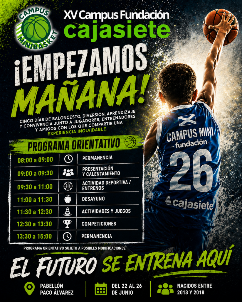 El XVI Campus de Baloncesto Fundación CajaSiete comienza batiendo récords de participación
