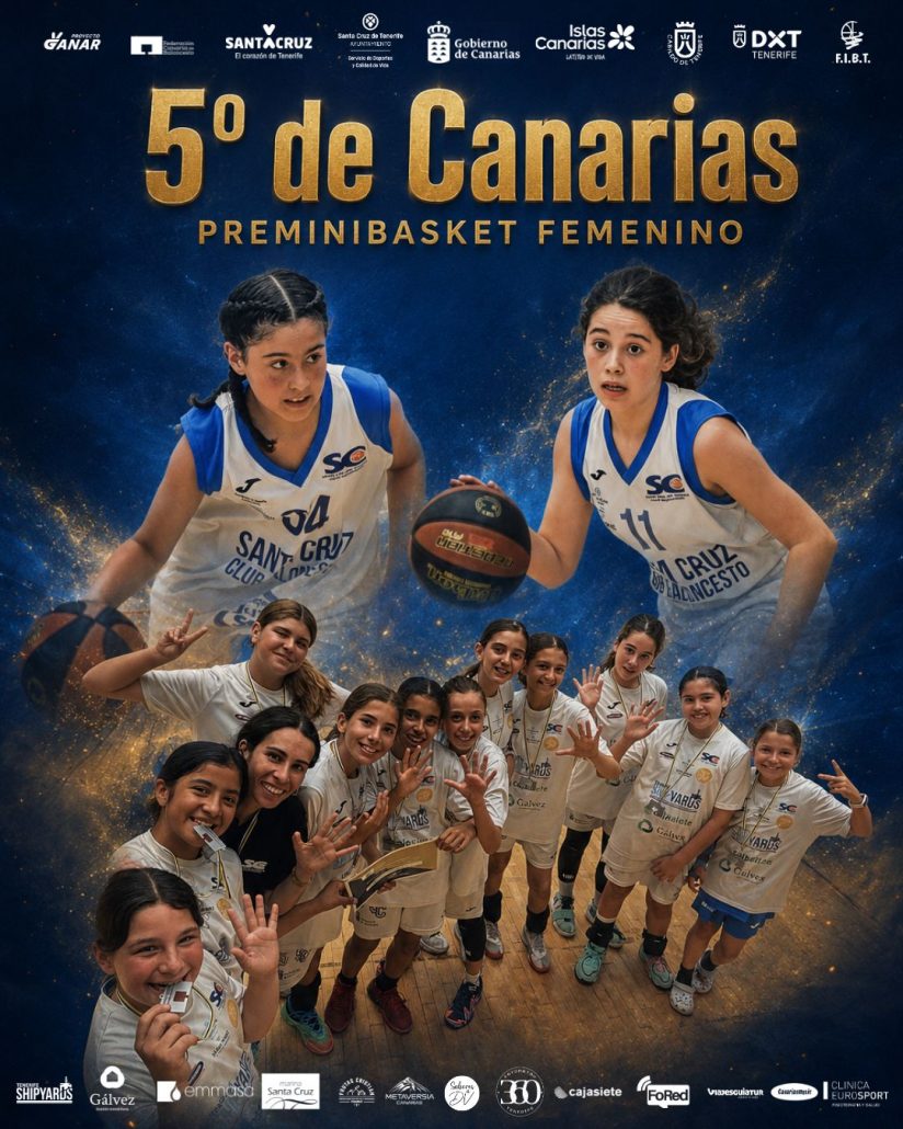 El Premini Femenino del CB Santa Cruz finaliza 5º de Canarias