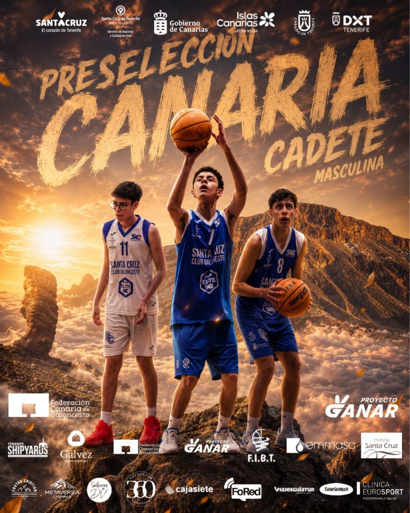 Tres jugadores del CB Santa Cruz, convocados con la Preselección Canaria Cadete Masculina
