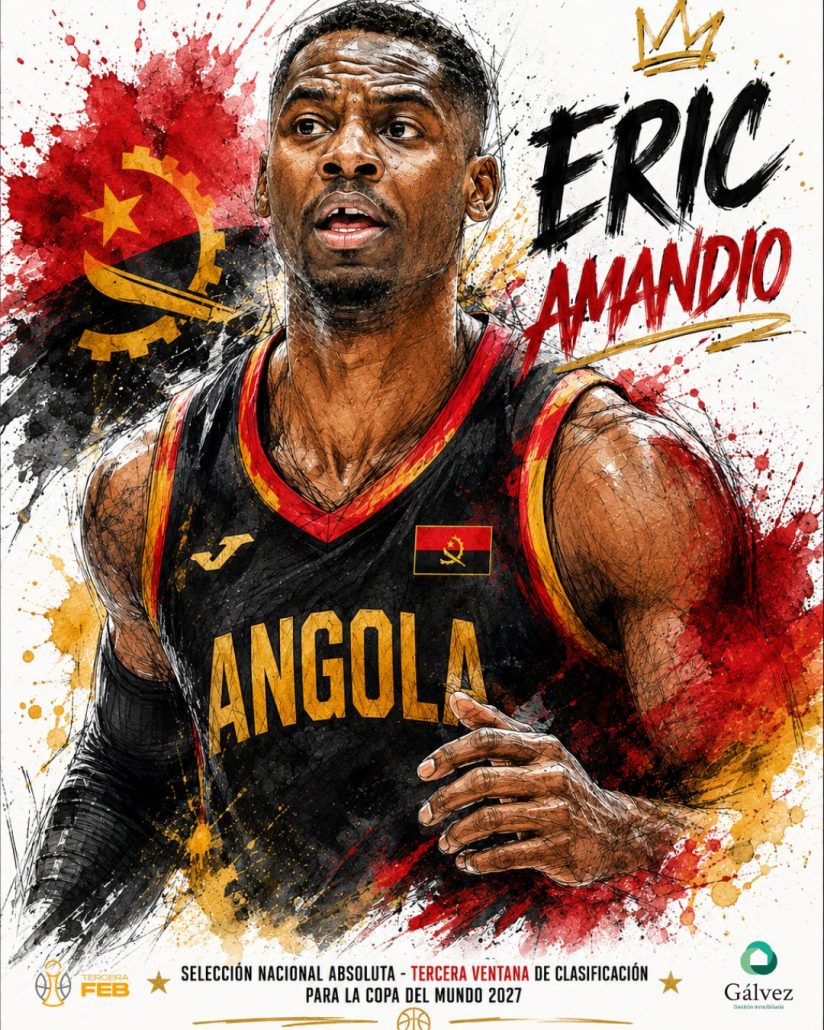 Eric Amândio, preconvocado con la Selección Absoluta de Angola para la clasificación al Mundial 2027