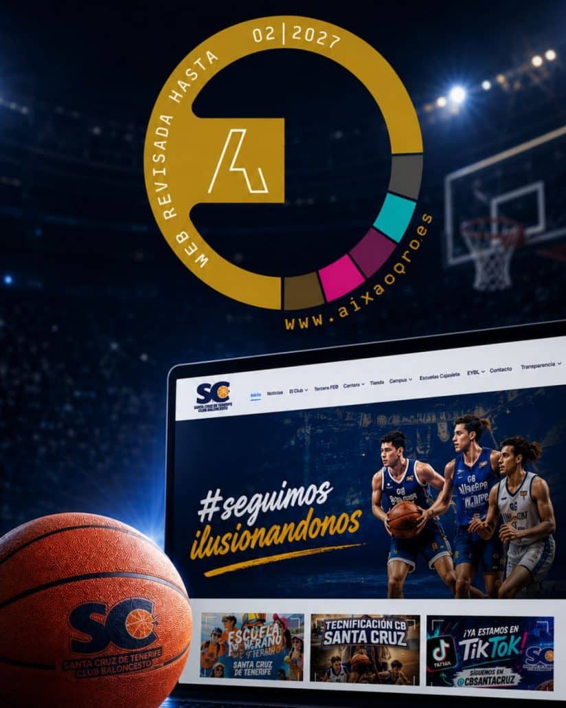 El CB Santa Cruz continúa mejorando su entorno digital con la obtención del Sello de Revisión Web de AIXA CORPORE