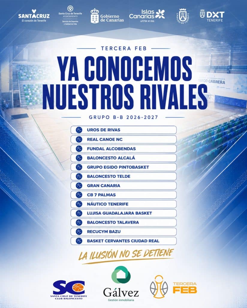 El Inmobiliaria Gálvez Santa Cruz ya conoce a sus rivales en el Grupo B-B de Tercera FEB