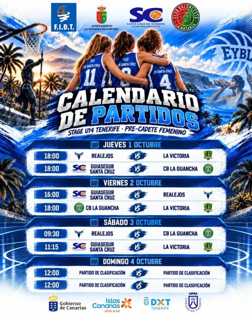 El Stage U14 Tenerife femenino ya tiene calendario de competición