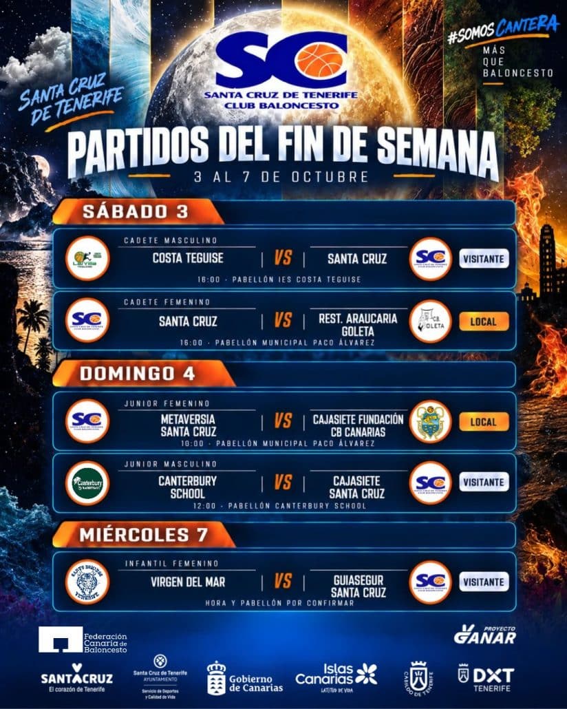 El CB Santa Cruz afronta una nueva jornada de cantera en pleno fin de semana de Plenilunio