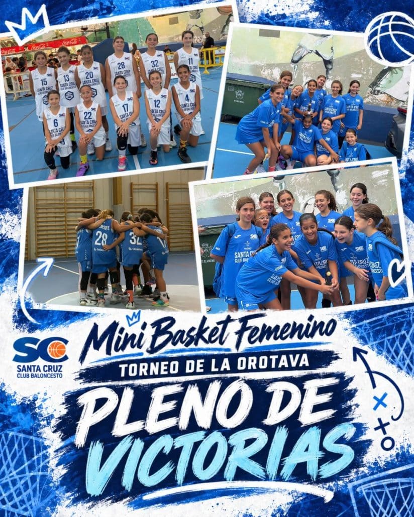 El Mini Femenino del CB Santa Cruz completa con pleno de victorias el Torneo de La Orotava